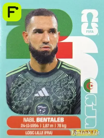 Nabil Bentalab #ALG12 — Lámina Panini FIFA World Cup 2026 (Algeria)