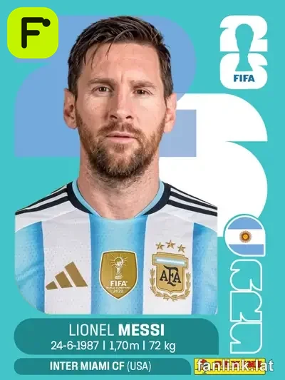 Lionel Messi #ARG17 — Lámina Panini FIFA World Cup 2026 (Argentina)