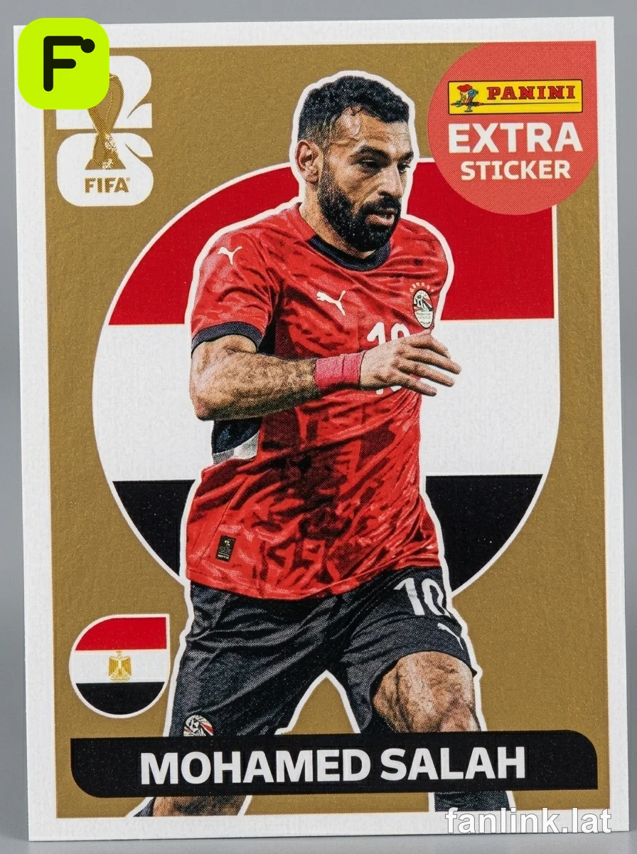 Panini Extra Sticker Gold Parallel — Mohamed Salah