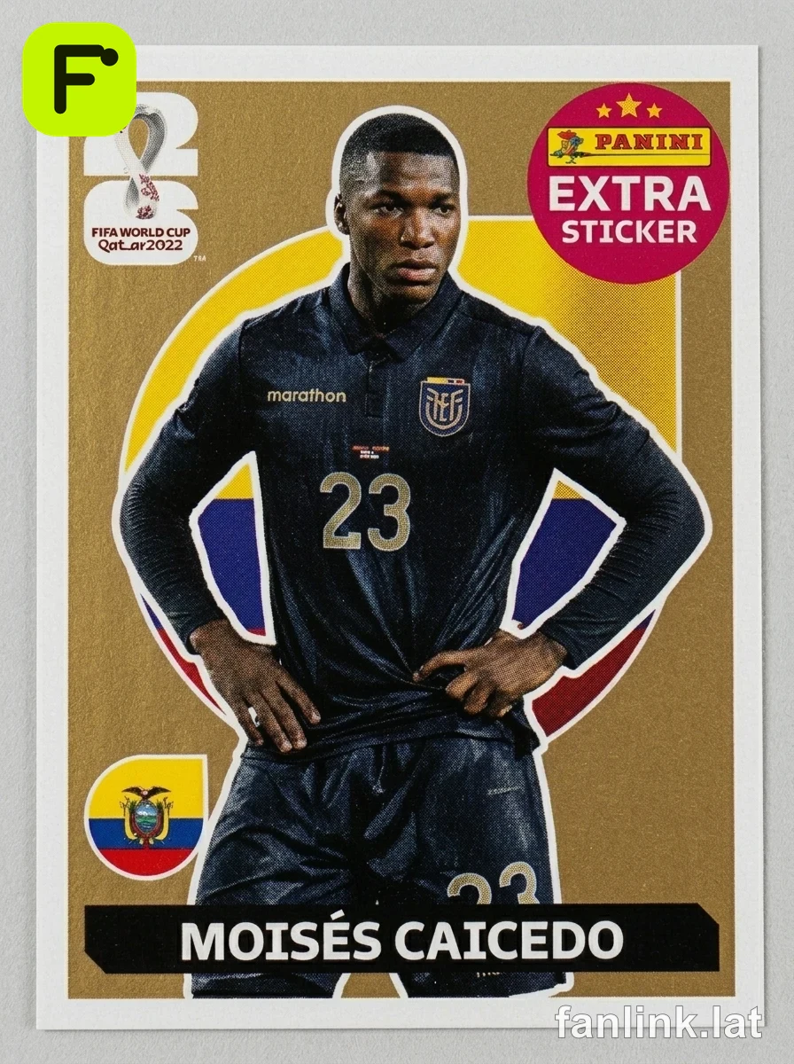 Panini Extra Sticker Extra Sticker Oro — Moisés Caicedo