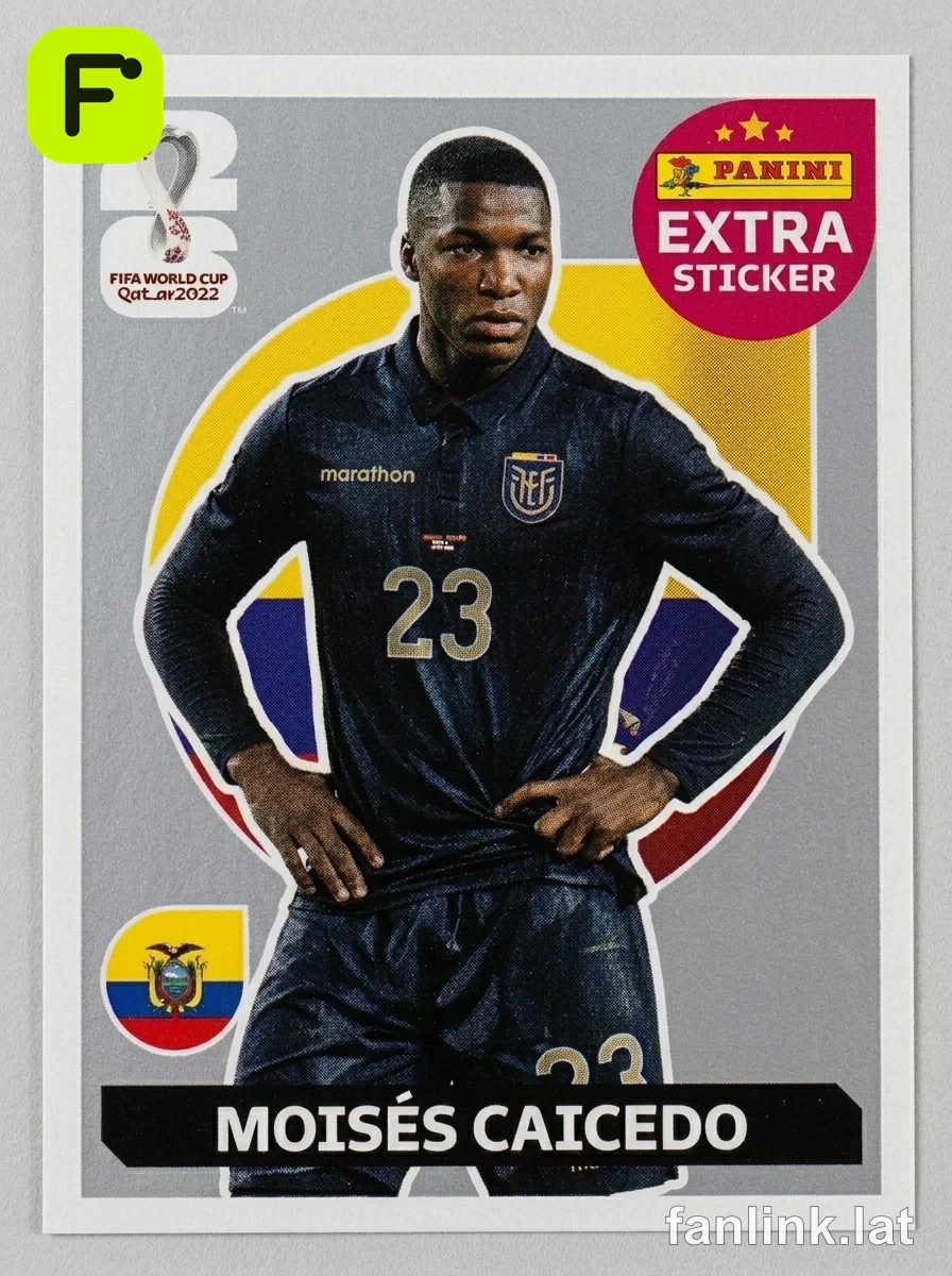 Panini Extra Sticker Extra Sticker Plata — Moisés Caicedo
