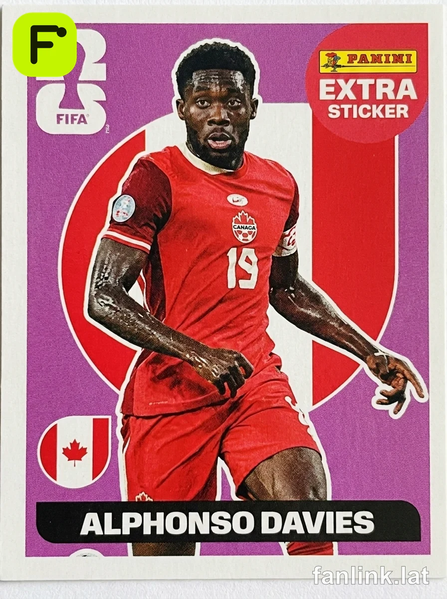 Panini Extra Sticker Extra Sticker (Purple Ultra Rare) — Alphonso Davies