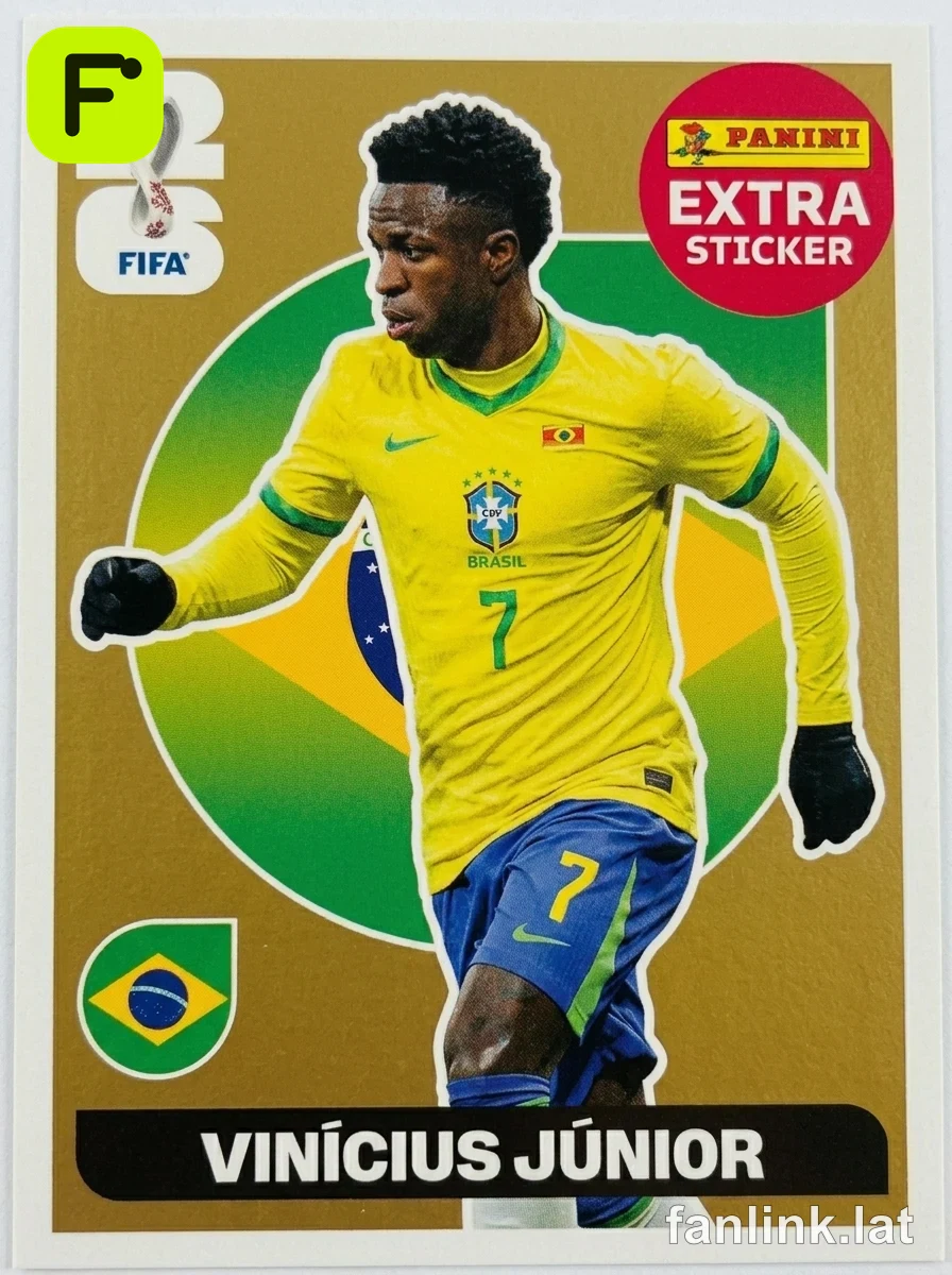 Panini Extra Sticker Extra Sticker | Ouro (Gold) — Vinícius Júnior