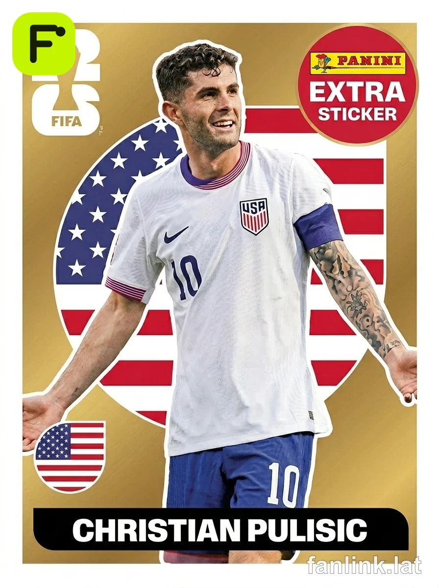 Panini Extra Sticker Extra Sticker (Gold Parallel) — Christian Pulisic