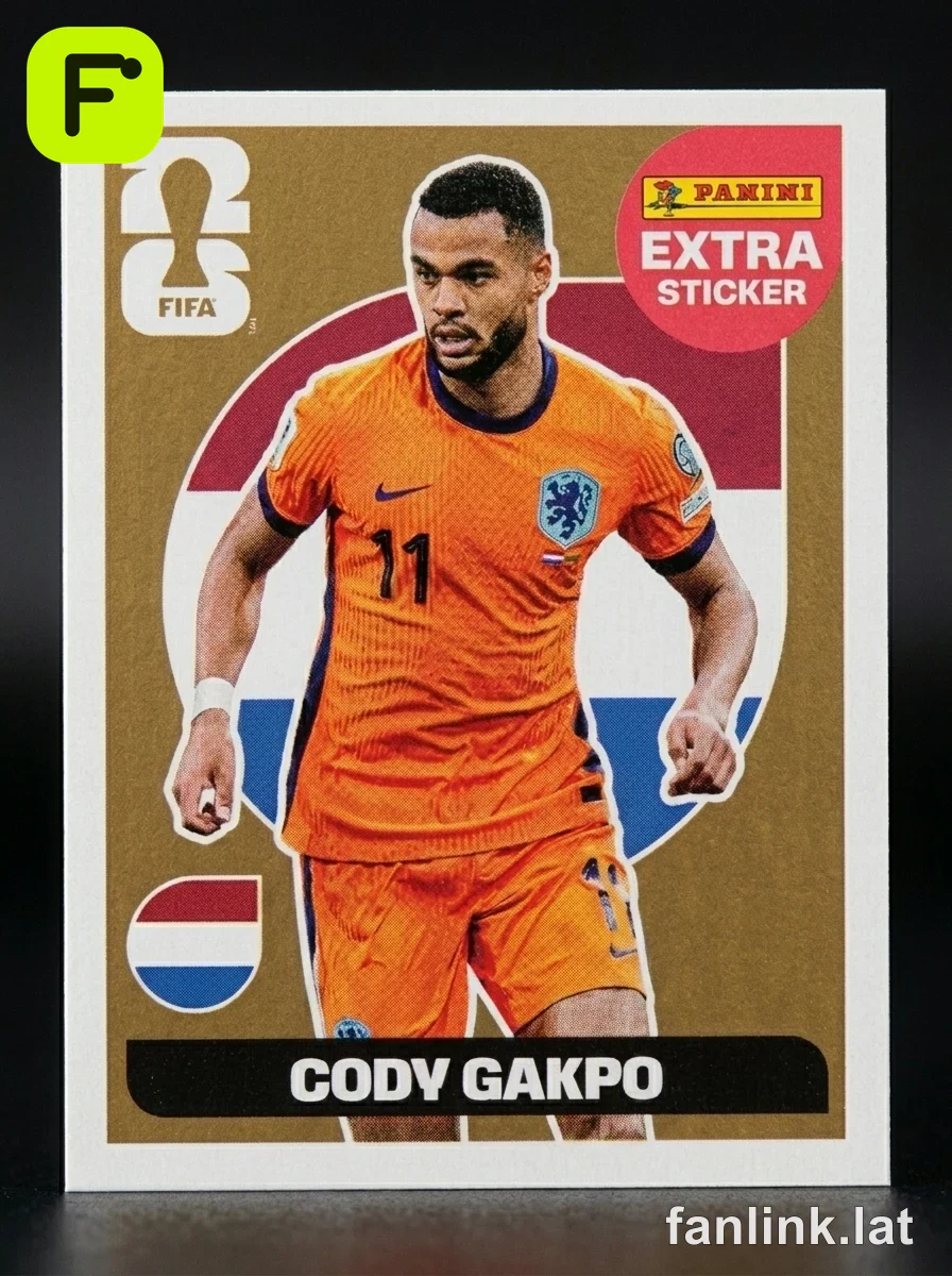 Panini Extra Sticker Gold Crumple Parallel — Cody Gakpo