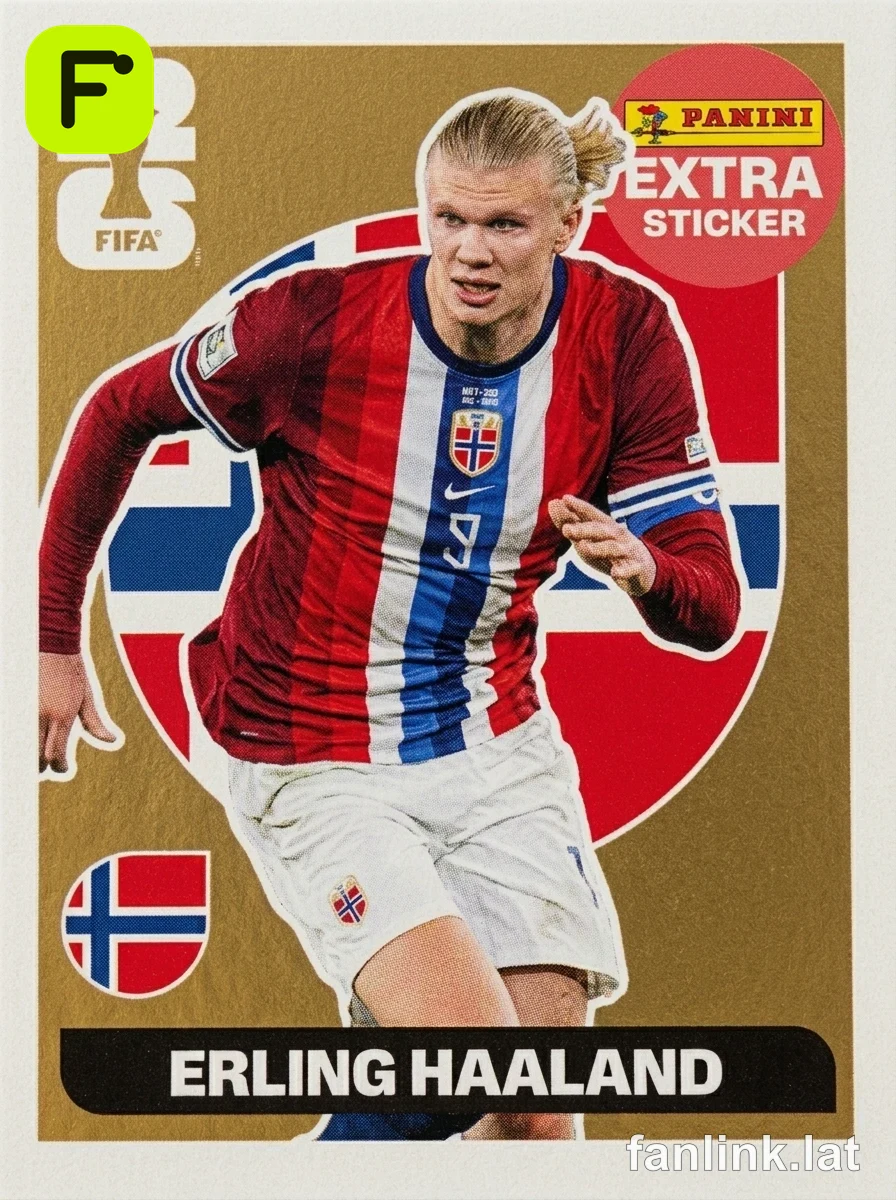 Panini Extra Sticker Gold Flood Crumple Parallel — Erling Haaland