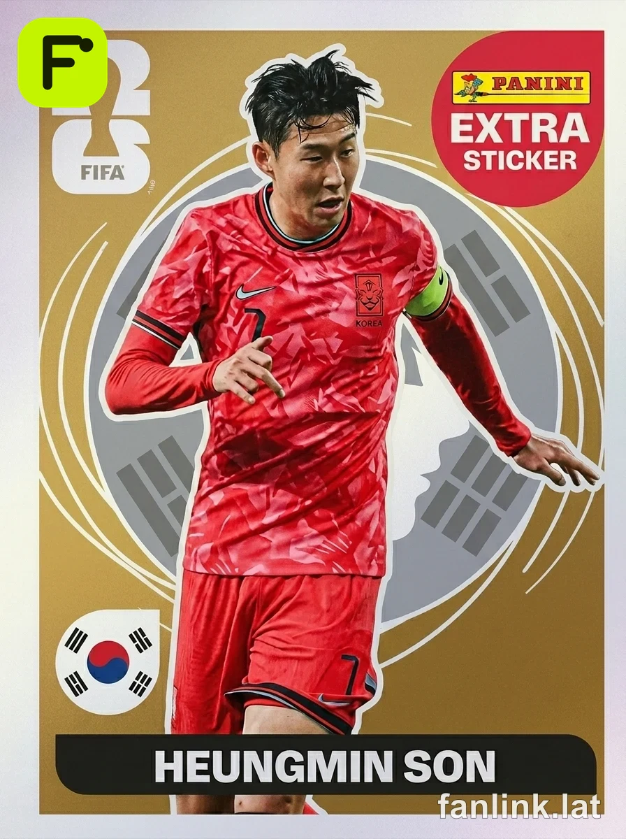 Panini Extra Sticker Gold Extra Sticker — Son Heung-min