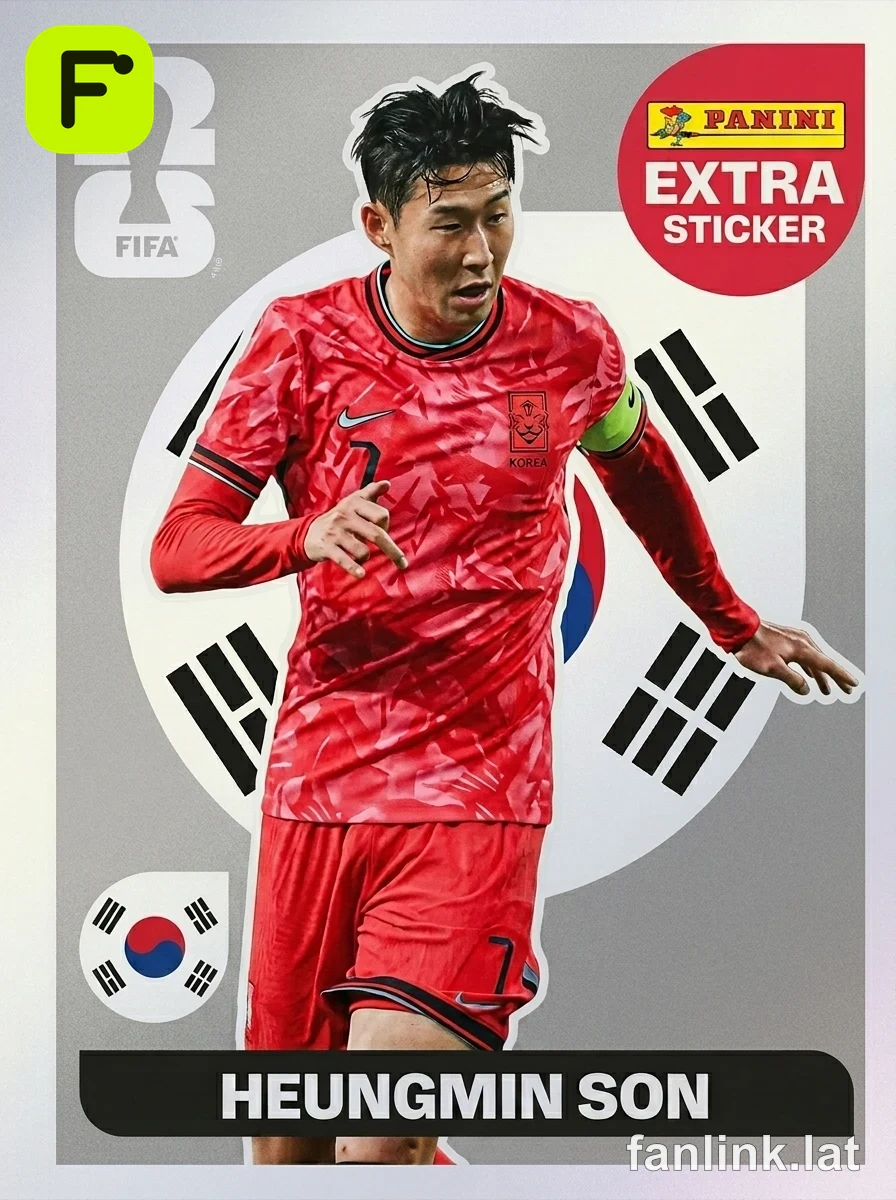 Panini Extra Sticker Silver Extra Sticker — Son Heung-min