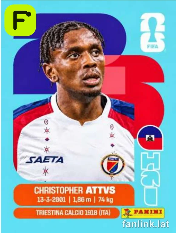 Christopher Attys #HAI14 — Lámina Panini FIFA World Cup 2026 (Haiti)