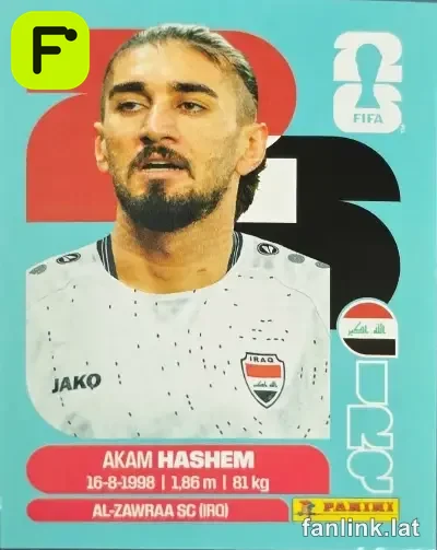Akam Hashem #IRQ5 — Lámina Panini FIFA World Cup 2026 (Iraq)