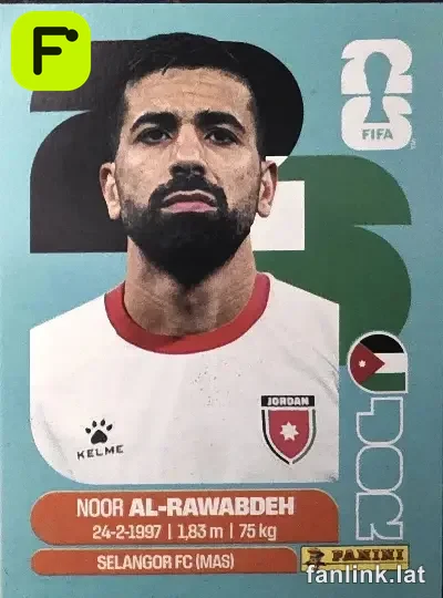 Noor Al-Rawabdeh #JOR11 — Lámina Panini FIFA World Cup 2026 (Jordan)