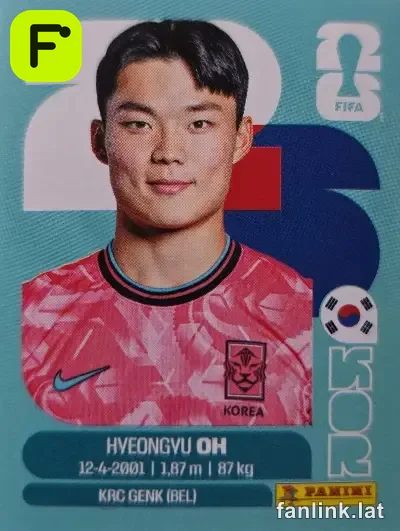 Hyeon-Gyu Oh #KOR20 — Lámina Panini FIFA World Cup 2026 (South Korea)