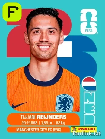 Tijjani Reijnders #NED10 — Lámina Panini FIFA World Cup 2026 (Netherlands)