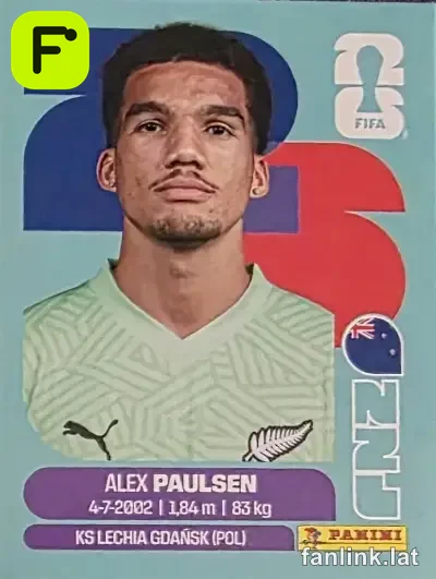 Tim Payne #NZL6 — Lámina Panini FIFA World Cup 2026 (New Zealand)