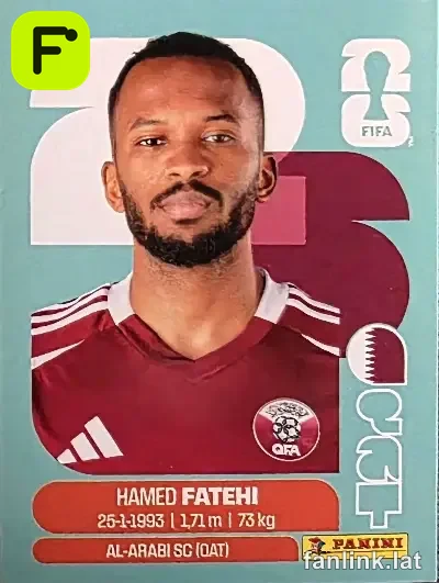 Ahmed Fatehi #QAT12 — Lámina Panini FIFA World Cup 2026 (Qatar)