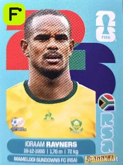 Iqraam Rayners #RSA18 — Lámina Panini FIFA World Cup 2026 (South Africa)