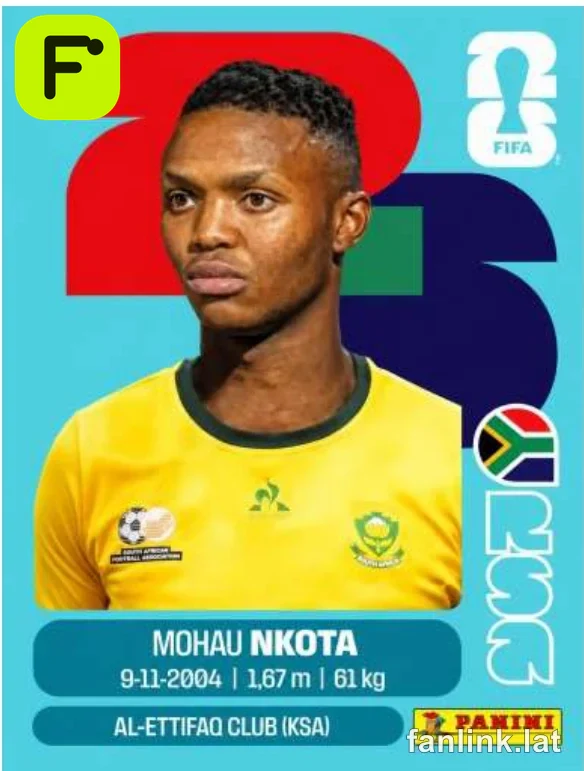 Mohau Nkota #RSA19 — Lámina Panini FIFA World Cup 2026 (South Africa)