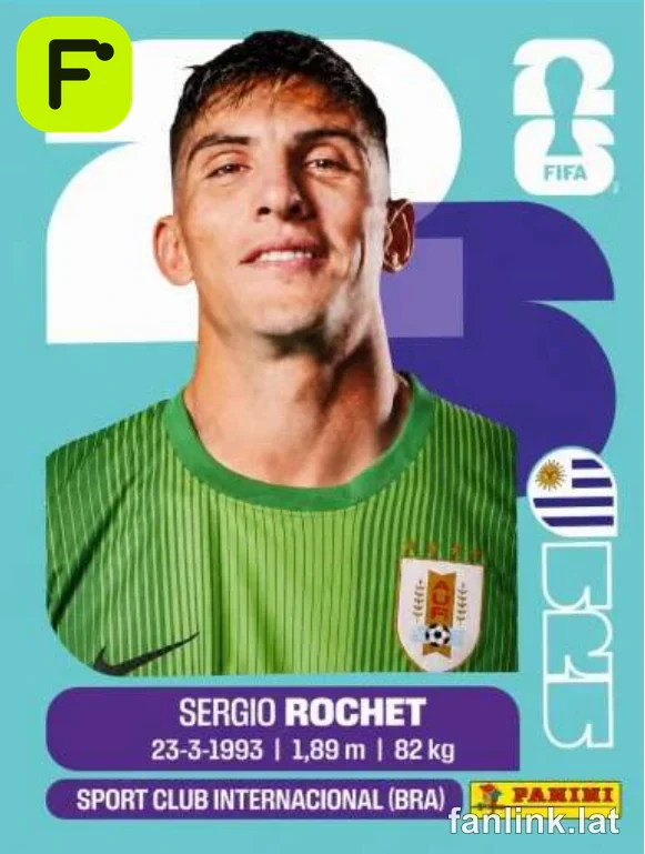 Sergio Rochet #URU2 — Lámina Panini FIFA World Cup 2026 (Uruguay)