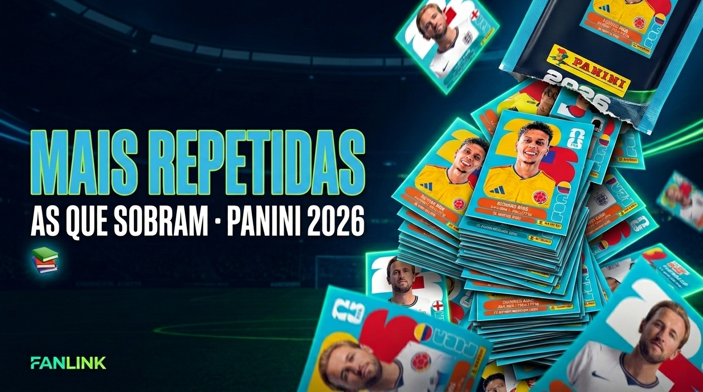 Figurinhas mais repetidas da Copa 2026 — FanLink · Panini FIFA World Cup 2026